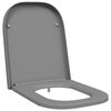 vidaXL Тоалетна седалка Сиво 47,5 x 35 x 3,6 см Дуропласт