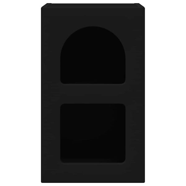 vidaXL Нощно шкафче Черно 29,5 x 33,5 x 50 см Инженерно дърво