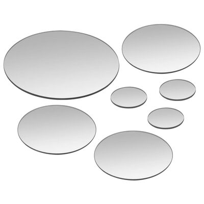 vidaXL Комплект стенни огледала от 7 части, кръгли