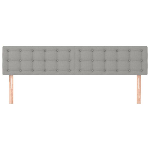 vidaXL Табла за легло, светло сива, 180x5x78/88 см, плат