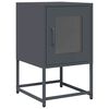 vidaXL Нощно шкафче Антрацит 36x39x60,5 cm Студено валцувана стомана