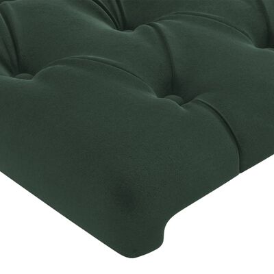 vidaXL Горна табла за легло, тъмнозелена, 80x7x78/88 см, кадифе