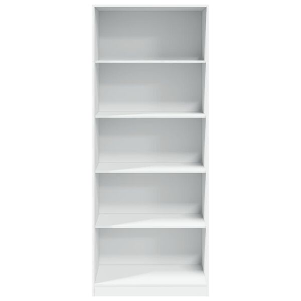 vidaXL Гардероб, бял, 80x50x200 см, инженерно дърво