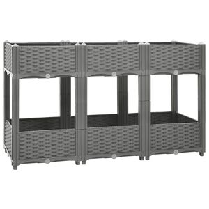 vidaXL Повдигната леха, 120x40x71 см, полипропилен