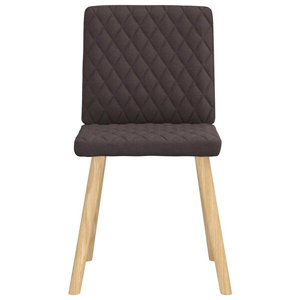 vidaXL Трапезни столове, 4 бр, тъмнокафяви, текстил