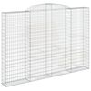 vidaXL Габионни кошници арка 5 бр 300x30x200/220 см поцинковано желязо
