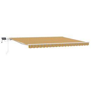 vidaXL Прибираща се тента Многоцветен 450 &times; 350 cm Тъкан и алуминий