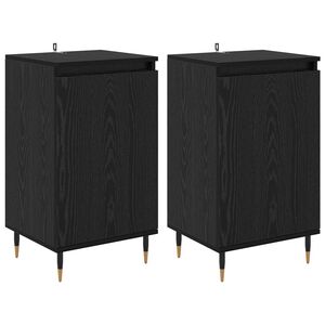 vidaXL Служебен шкаф 2 pcs Черния дъб 40 x 35 x 70 см