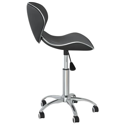 vidaXL Въртящи се трапезни столове, 2 бр, сиви, изкуствена кожа