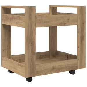 vidaXL Бюро количка Дъб 60 x 45 x 60 см Инженерна дървесина