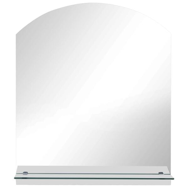 vidaXL Стенно огледало с рафт, 30x50 см, закалено стъкло