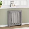 vidaXL Капак за радиатор, сив сонома, 78x20x82 см, инженерно дърво