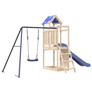vidaXL Комбинирано детско съоръжение за игра на открито, бор масив