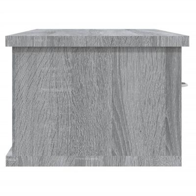 vidaXL Стенен шкаф, сив сонома, 88x26x18,5 см, инженерно дърво
