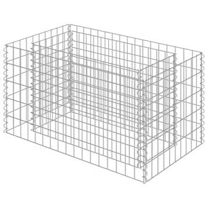 vidaXL Габион повдигната леха, поцинкована стомана, 90x50x50 cм