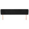 vidaXL Горна табла за легло с уши, черна, 183x23x78/88 см, кадифе