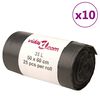 vidaXL Торбички за боклук 250 бр черни 35 л