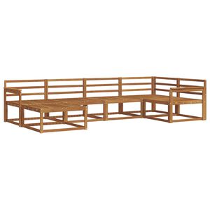 vidaXL Комплект дивани за открито 6 pcs Натурално