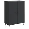 vidaXL Служебен шкаф Черно 66 x 34,5 x 90 см Инженерна дървесина