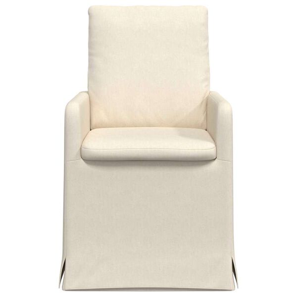 vidaXL Обедени столове 2 pcs Бежово 57 x 67 x 98 см Лен