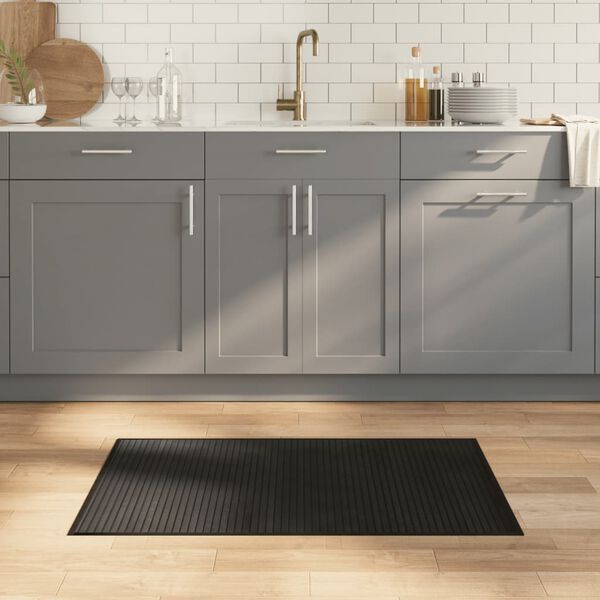 vidaXL Килим, правоъгълен, тъмнокафяв, 60x300 см, бамбук