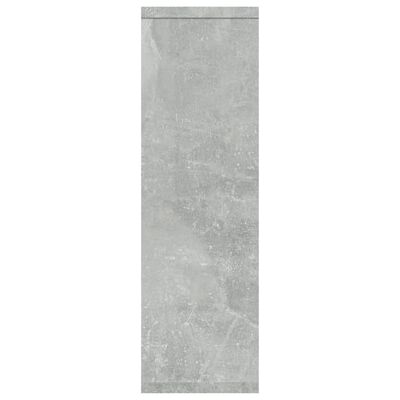 vidaXL Стенен рафт, бетонно сив, 85x16x52,5 см, инженерно дърво