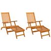 vidaXL Сгъваем и reclining шезлонг 2 pcs 55 x 146 x 91 см