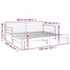 vidaXL Разтегателно дневно легло, сиво, 2x(80x200) см, бор масив