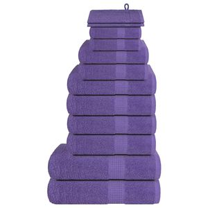 vidaXL Комплект кърпи FROGN от 12 части, лилави, 360 г/м&sup2;
