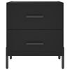 vidaXL Нощни шкафчета, 2 бр, черни, 40x35x47,5 см, инженерно дърво