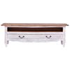 vidaXL ТВ шкаф, 120x30x40 см, бял, махагоново дърво масив