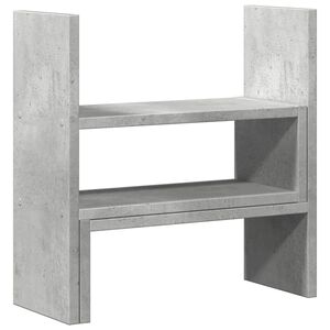 vidaXL Органайзер за бюро, бетонно сив, 40x17x41 см, инженерно дърво