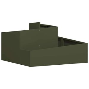 vidaXL Градинска саксия Маслиненозелено 80 x 80 x 50 см