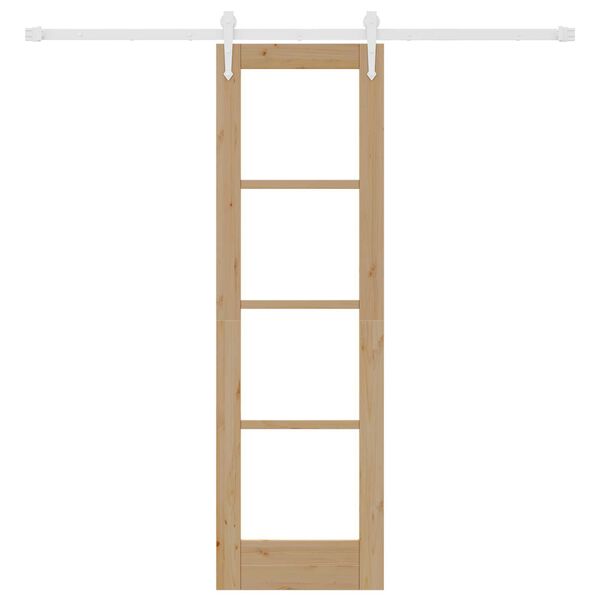 vidaXL Преплъзваща се врата Естествен 61 x 198,5 см