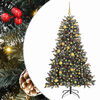 vidaXL С изкуствено коледно дърво с 300 LED светодиода Зелен 180 cm