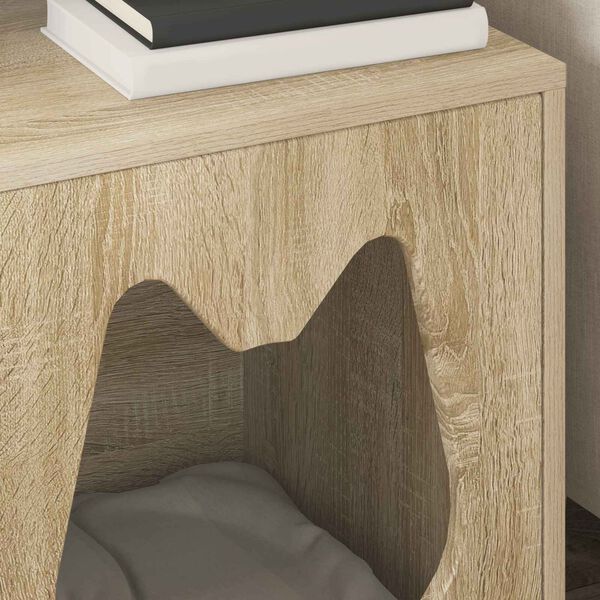 vidaXL Къща за котки Сонома 42,5 x 40 x 53,5 см Инженерно дърво