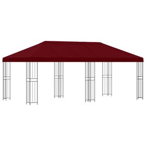 vidaXL Беседка със страници 6 x 3 m Бургундско червен