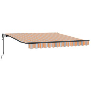 vidaXL Прибираща се тента Многоцветен 300 x 250 cm Тъкан и алуминий