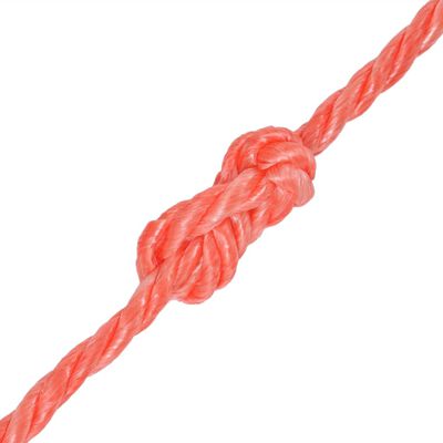 vidaXL Усукано въже, полипропилен, 6 мм, 200 м, оранжево