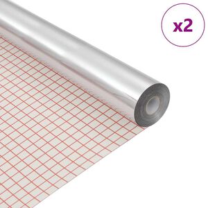 vidaXL Самозалепващо огледално фолио 60 x 150 см 2 бр. Сребристо PET