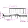 vidaXL Градински лаундж комплект с възглавници 7 части полиратан сив
