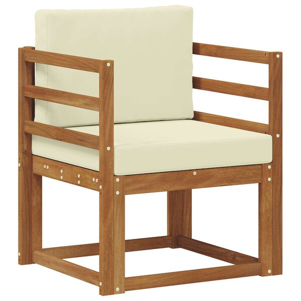 vidaXL Комплект дивани за открито Солидно акациево дърво и полиестер