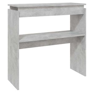 vidaXL Конзолна маса, бетонно сива, 80x30x80 см, инженерно дърво