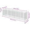 vidaXL Габион повдигната леха, поцинкована стомана, 450x90x100 cм