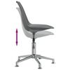 vidaXL Въртящи се трапезни столове, 6 бр, сиви, изкуствена кожа