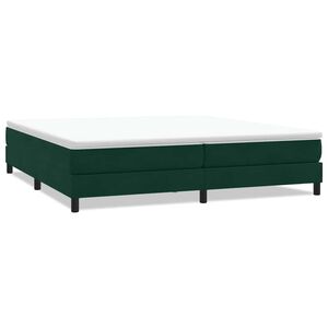 vidaXL Box Spring Легло без матрак Тъмнозелено 200x210 cm Кадифе