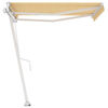 vidaXL Свободностояща автоматична тента, 300x250 см, жълто/бяло