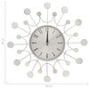 vidaXL Стенен часовник, сребрист, 40 см, метал
