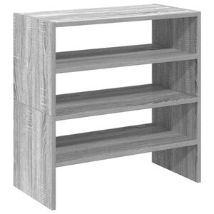 vidaXL Поставки за обувки, 2 бр, стифируеми, сив сонома, 60x30x30,5 см