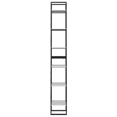 vidaXL 6-етажна библиотека, бяла, 40x30x210 см, ПДЧ